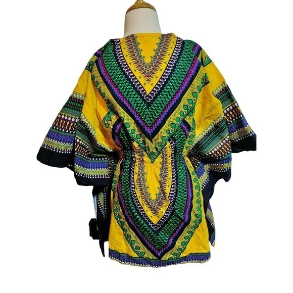 Dashiki multi-color tribal shirt Pattra Chiang-Mai One Size  see measurements - Picture 4 of 10